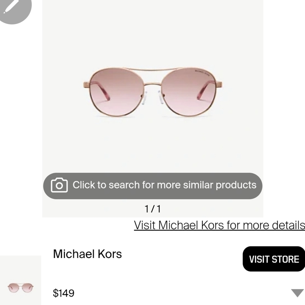 Michael Kors Rose Boca Grande Gold Sunglasses with Pink Lenses